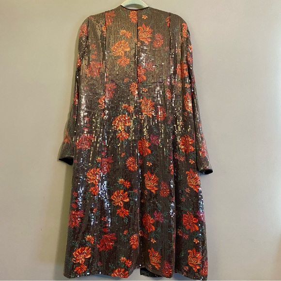 NWT Torrid Black Floral Sequin Velvet Maxi Kimono Sz 2X - Picture 10 of 14